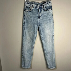 All Saints Imogen Acid Wash Straight Slim Leg High Rise Jeans Size 29